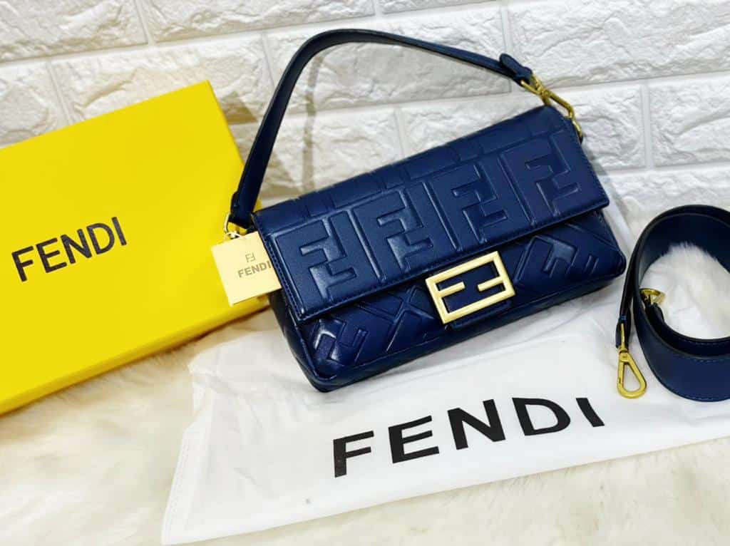 Fendi Roma Totes in Town Blue