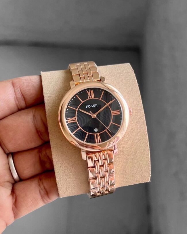 Fossil Date Working Collection Black Dial Watch