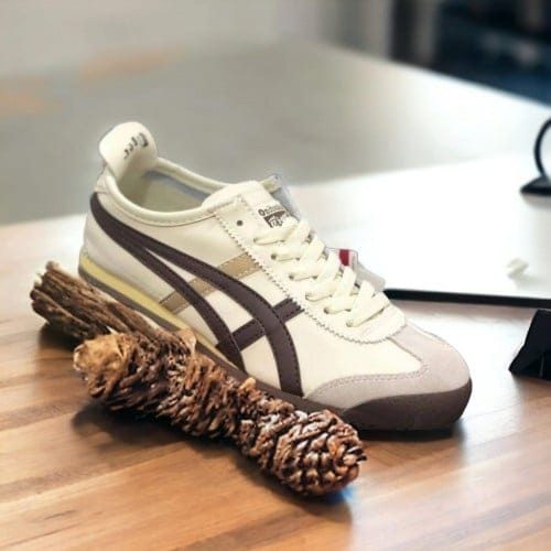 Onitsuka Tiger Mexico 66 Beige Brown Gold Sneakers
