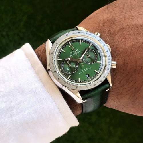 Branded Seamaster Silver Green Men's Watch