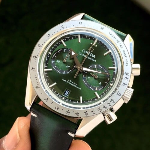 Branded Seamaster Silver Green Men's Watch