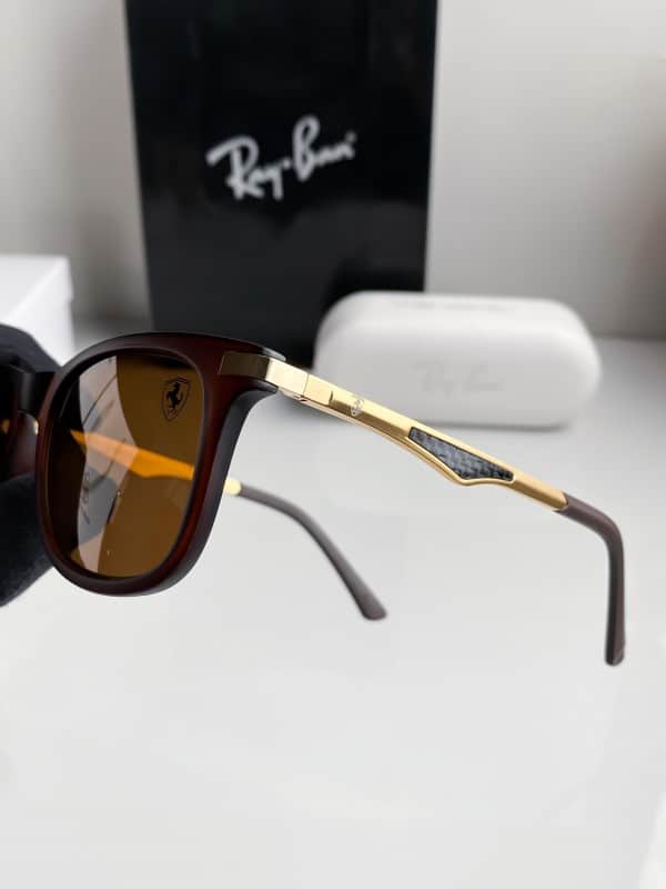 Classy Rayban Gold Brown Sunglasses