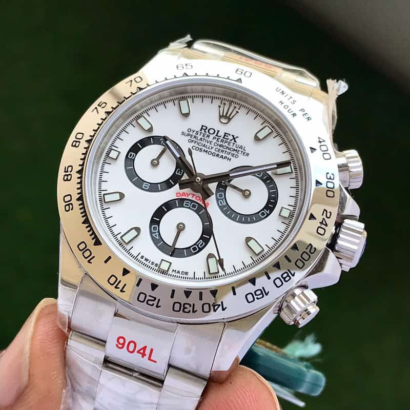 Rolex Cosmograph Daytona Oystersteel Full Silver Swiss ETA Machinery Men’s Watch