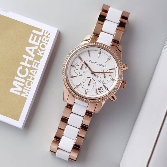 Michael Kors White Gold Ritz