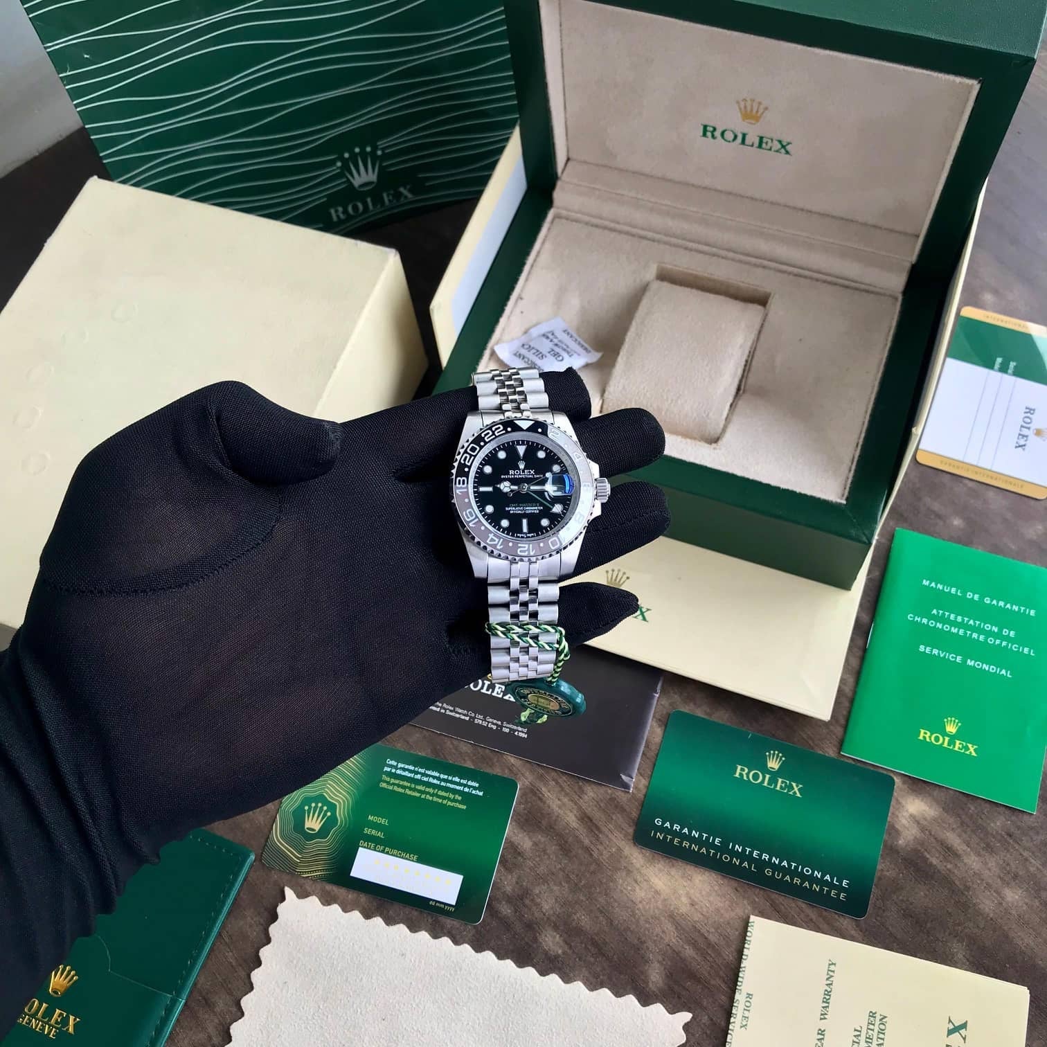 Rolex GMT Master Grey Black Dial Automatic Mens Watch