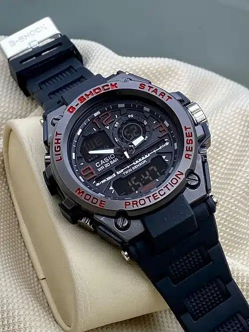 G-Shock Analog-Digital Black Red Watch