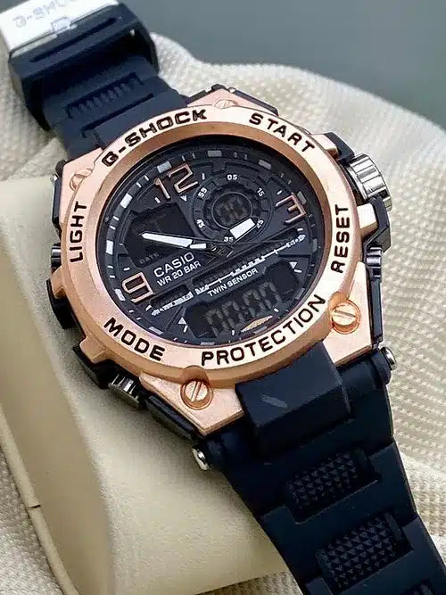 G-Shock Analog-Digital Black Gold Watch