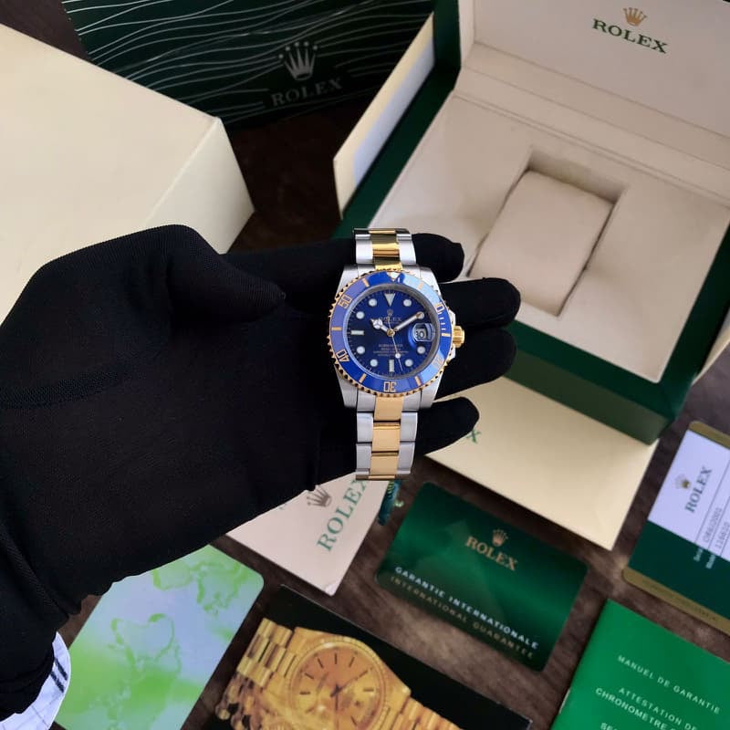 Rolex Submariner Two Tone Blue Dial Japanese Master Quality Automatic Men’s Watch