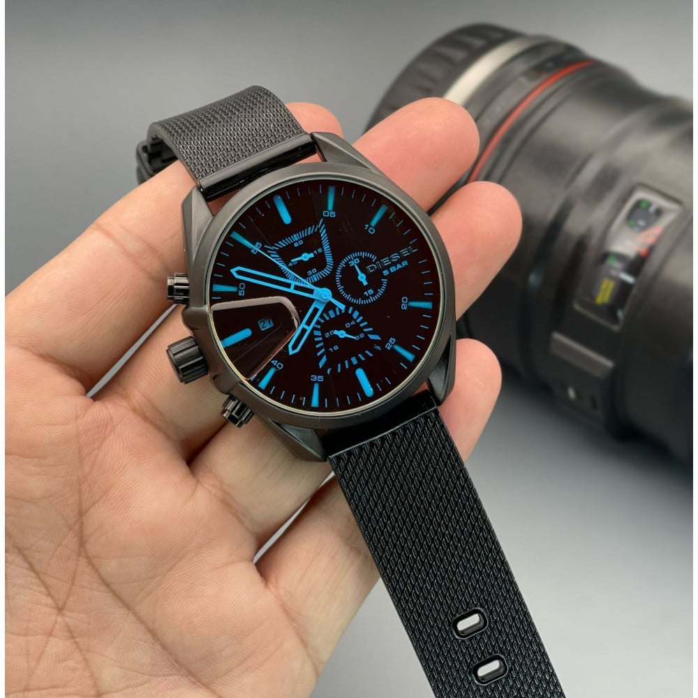 Premium Bold Black Metal Case Watch » Mega Fashion