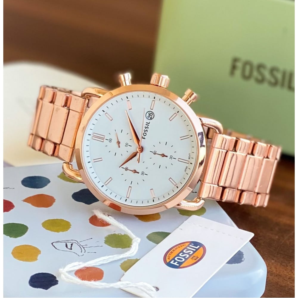 Premium Satin Dial With Chronograph Movement Watch » Mega Fashion
