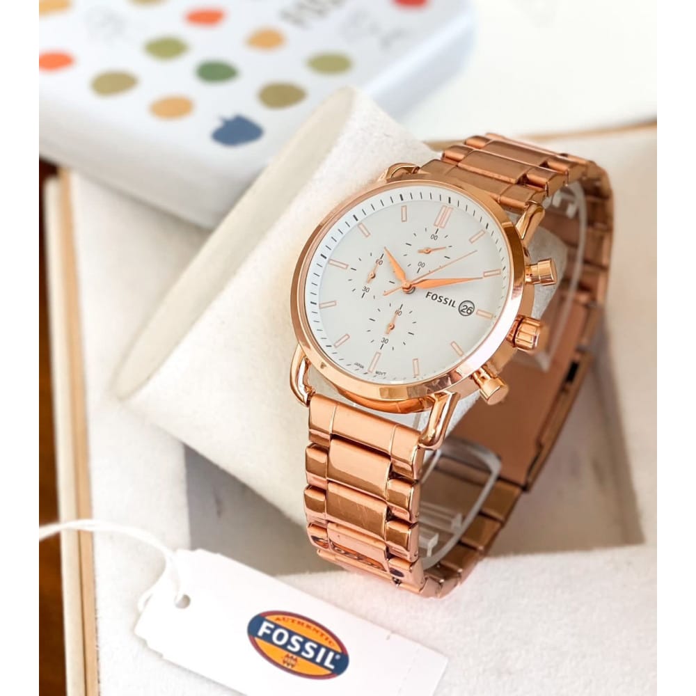Premium Satin Dial With Chronograph Movement Watch » Mega Fashion