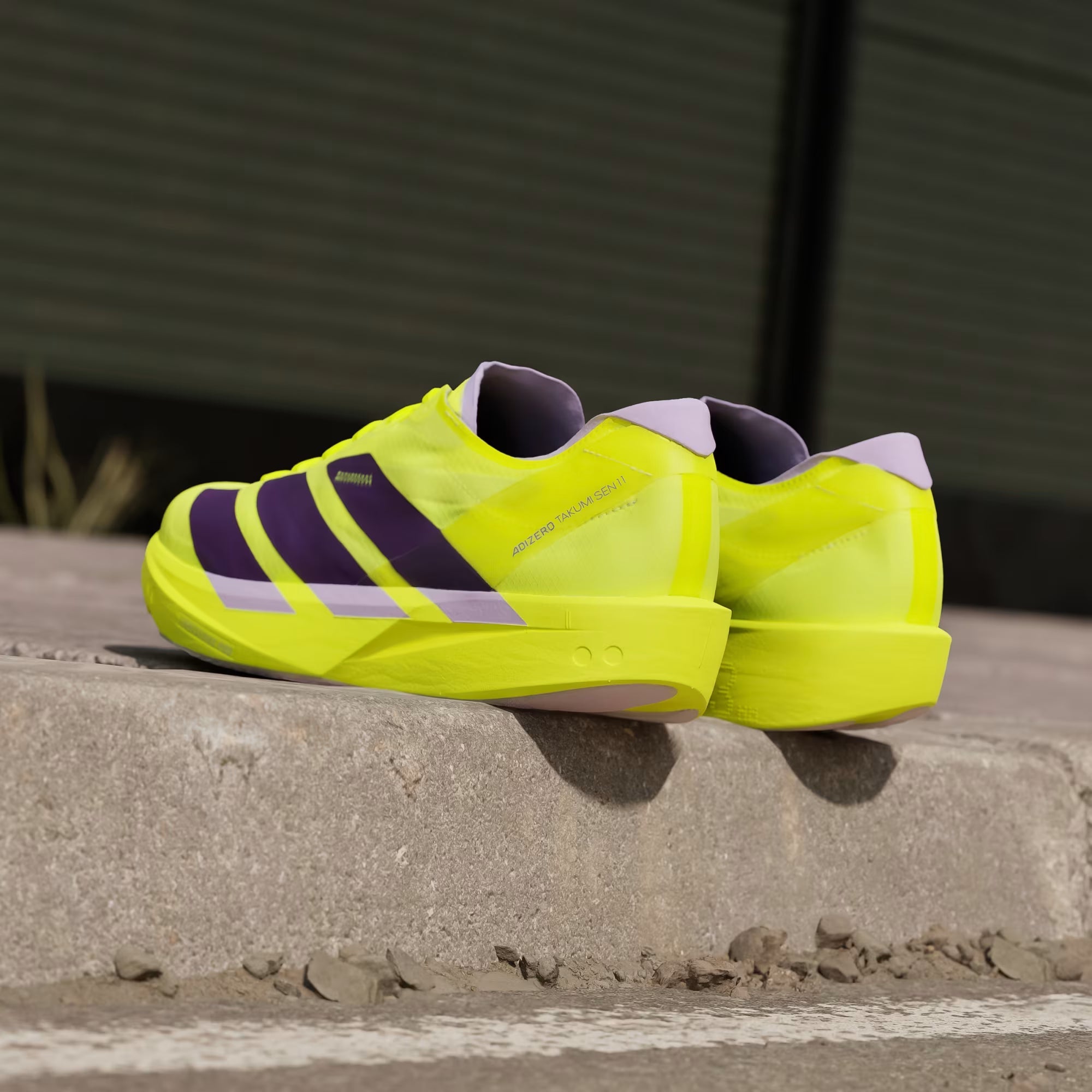 Adidas Adizero Takumi Sen 11 Solar Yellow Running Shoes