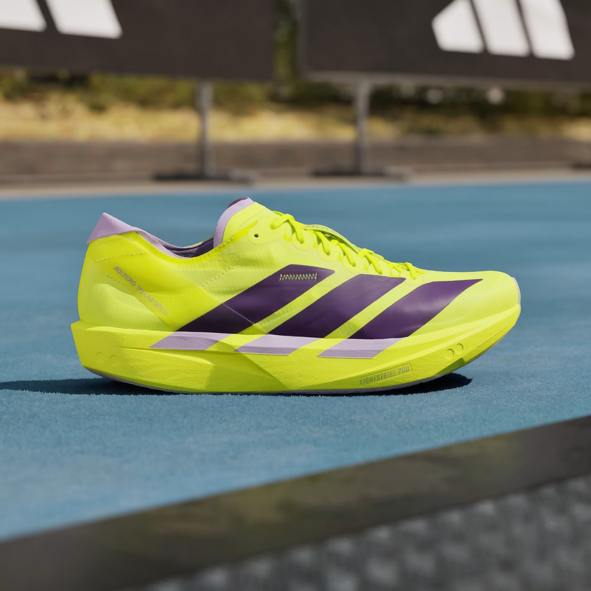 Adidas Adizero Takumi Sen 11 Solar Yellow Running Shoes
