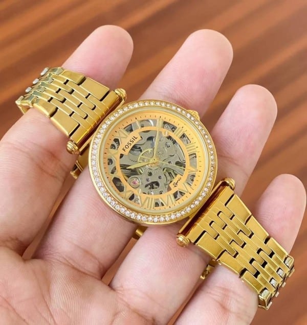 Fossil Watch For Lady Golden Chain