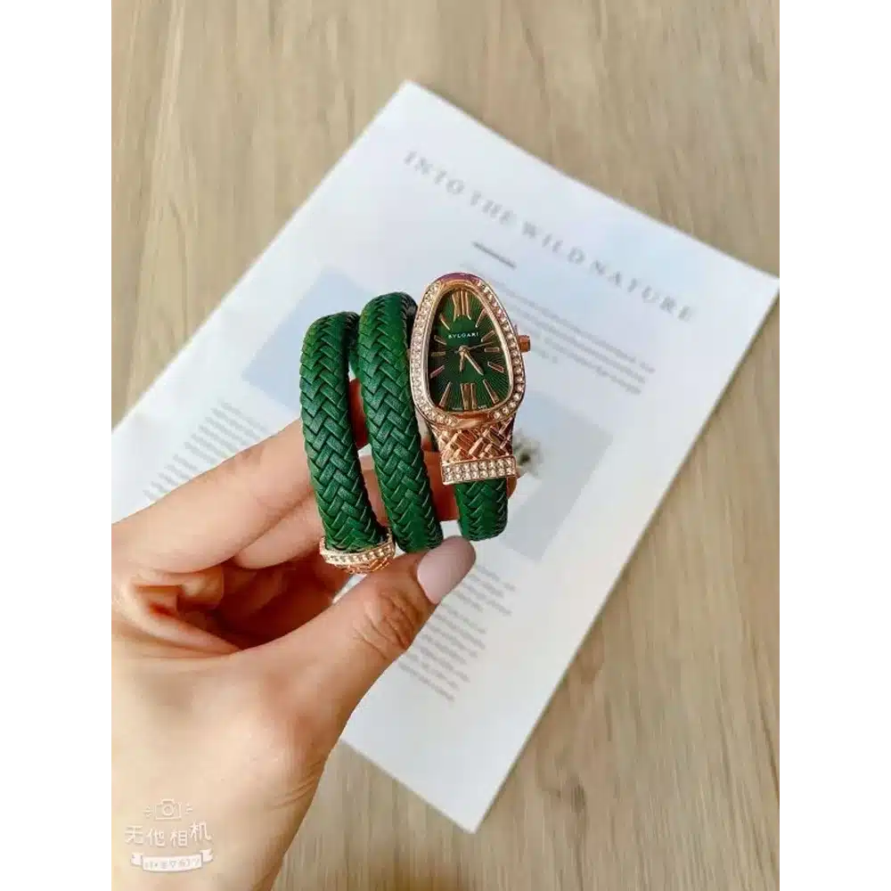 Stylish Bvlgari White Gold Watch For Women