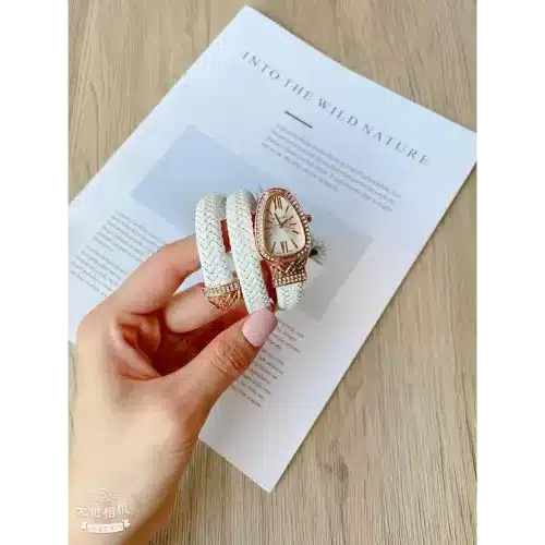 Stylish Bvlgari White Gold Watch For Women