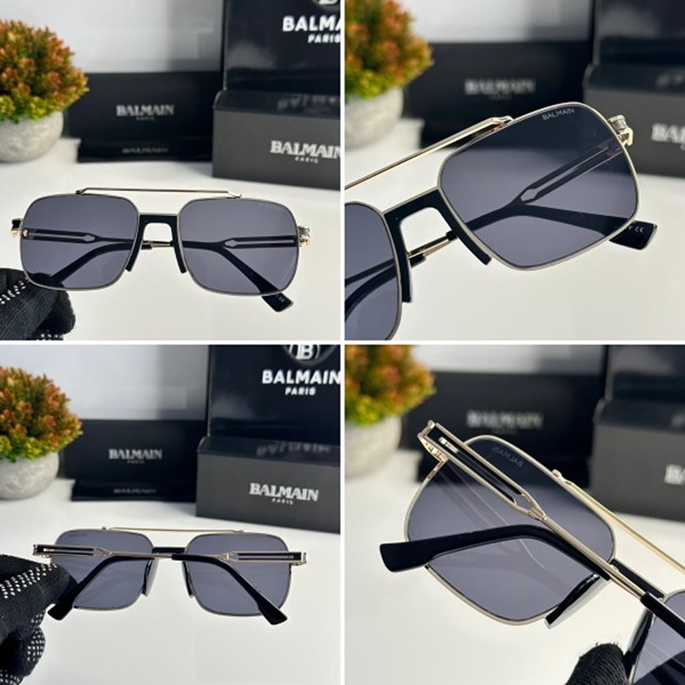Balmain Sunglasses Gold Black For Men