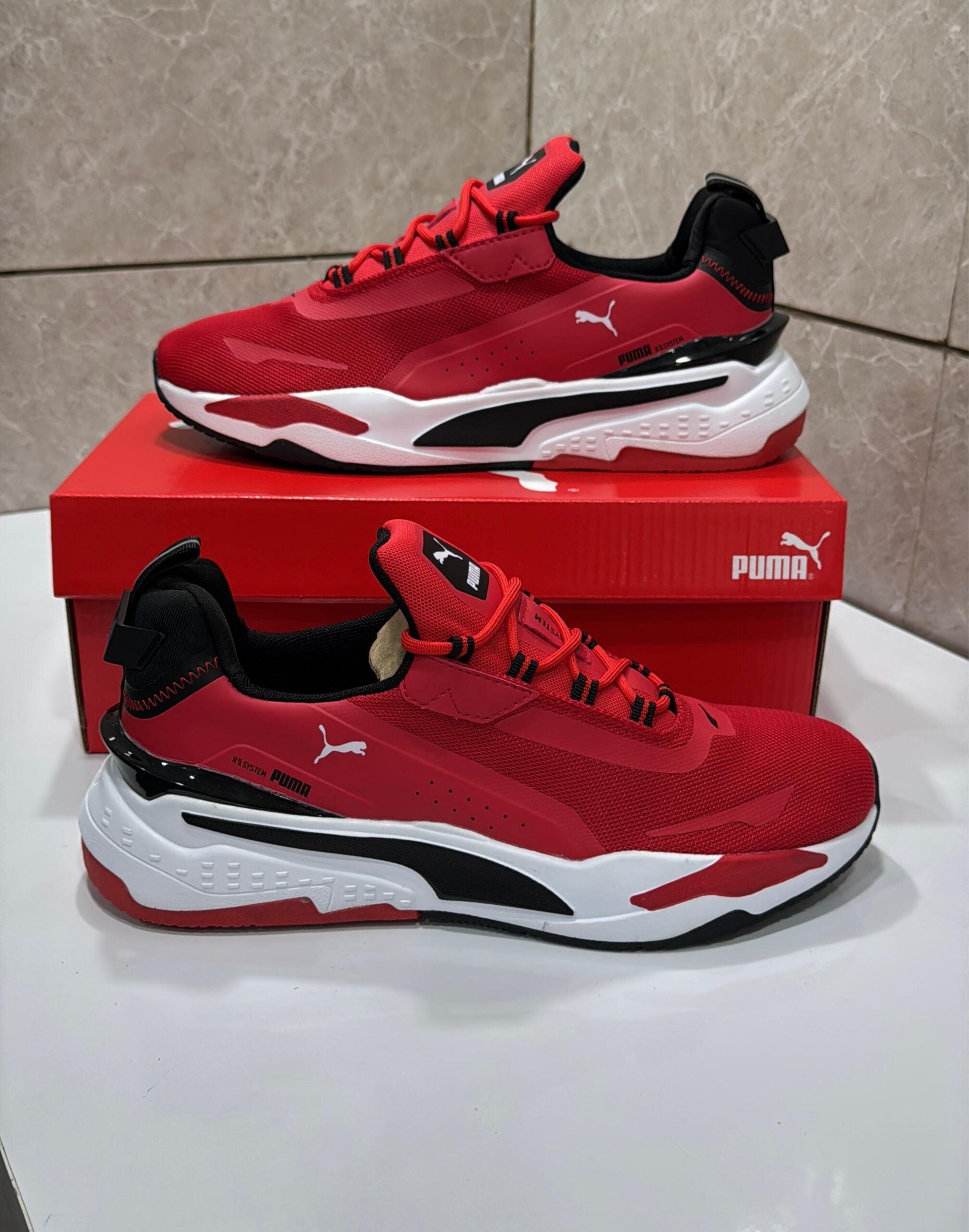 Branded RSX System Red Sneakers