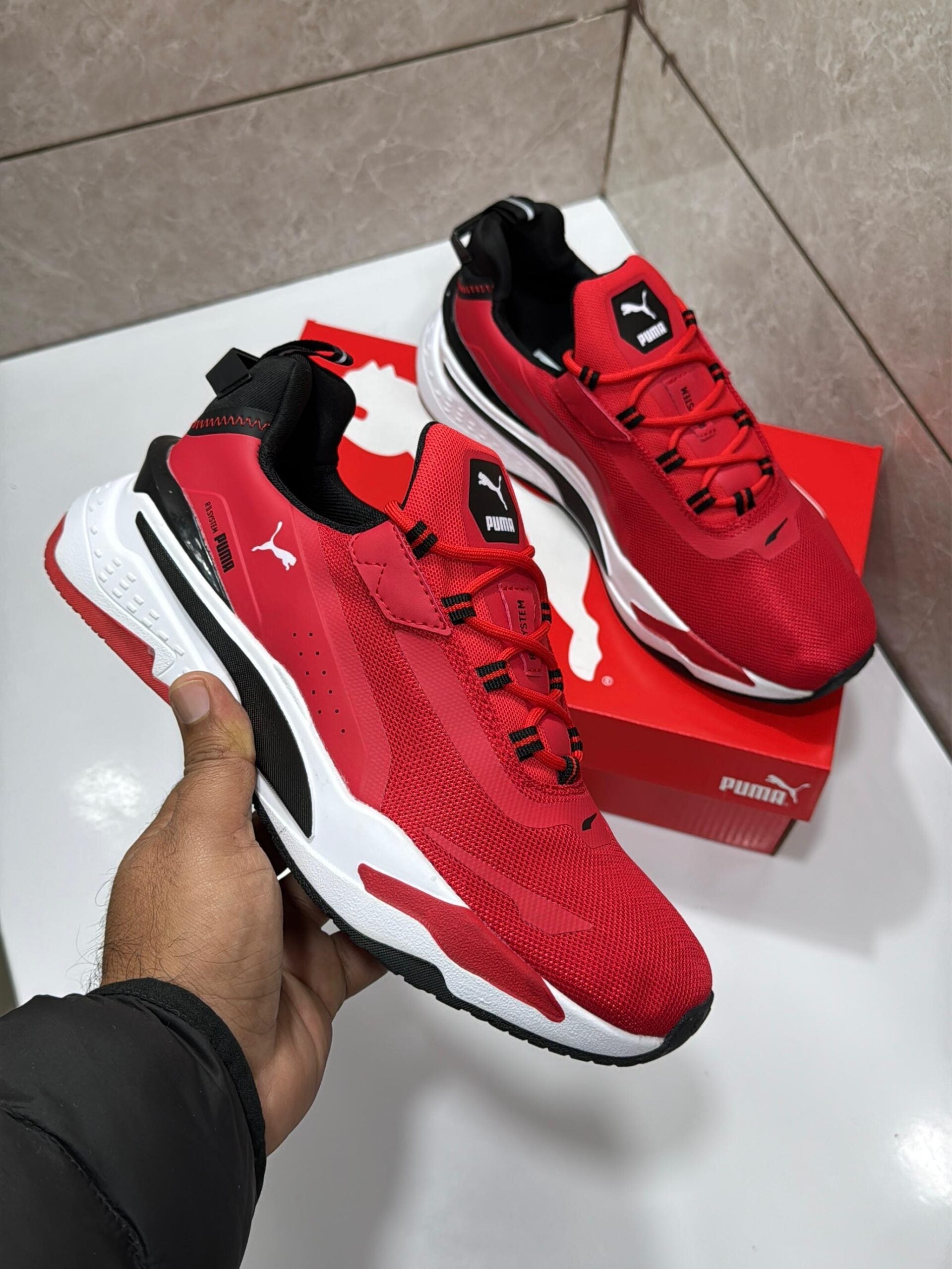 Branded RSX System Red Sneakers
