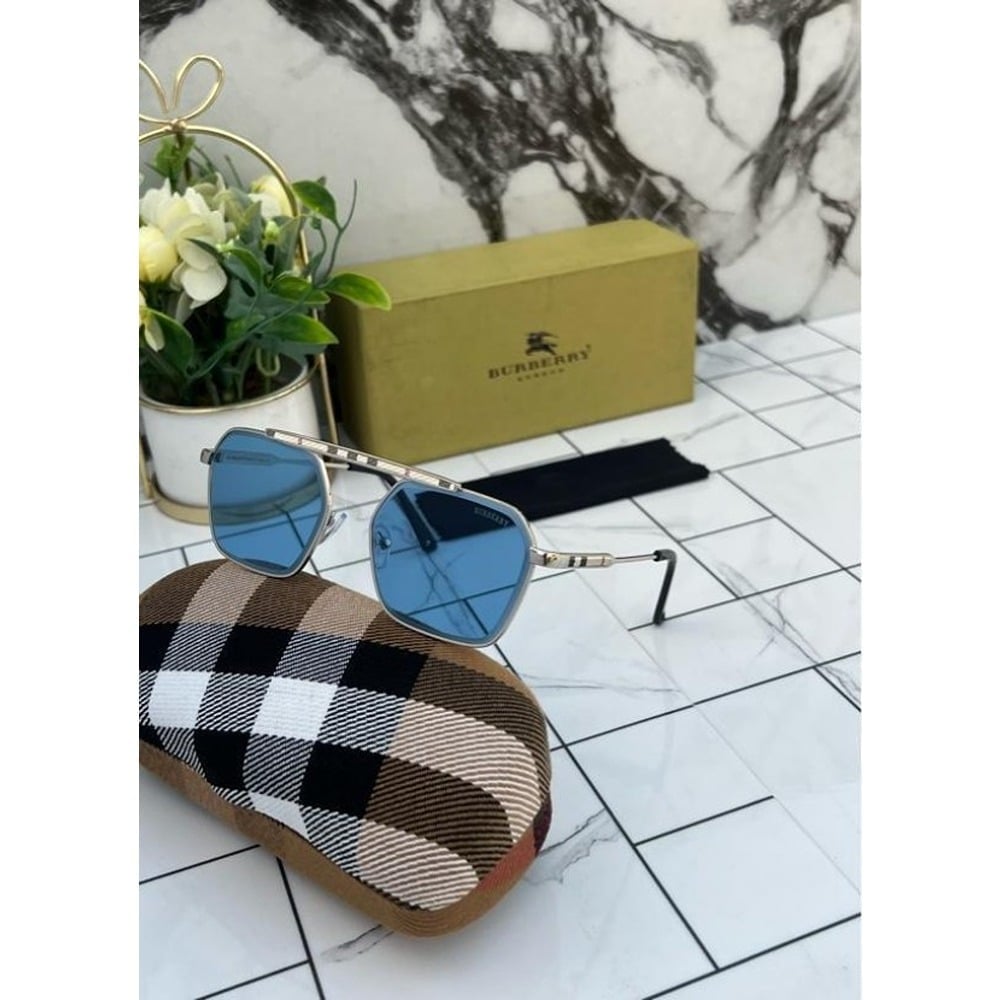 Sliver Blue  Burberry Sunglasses For Men