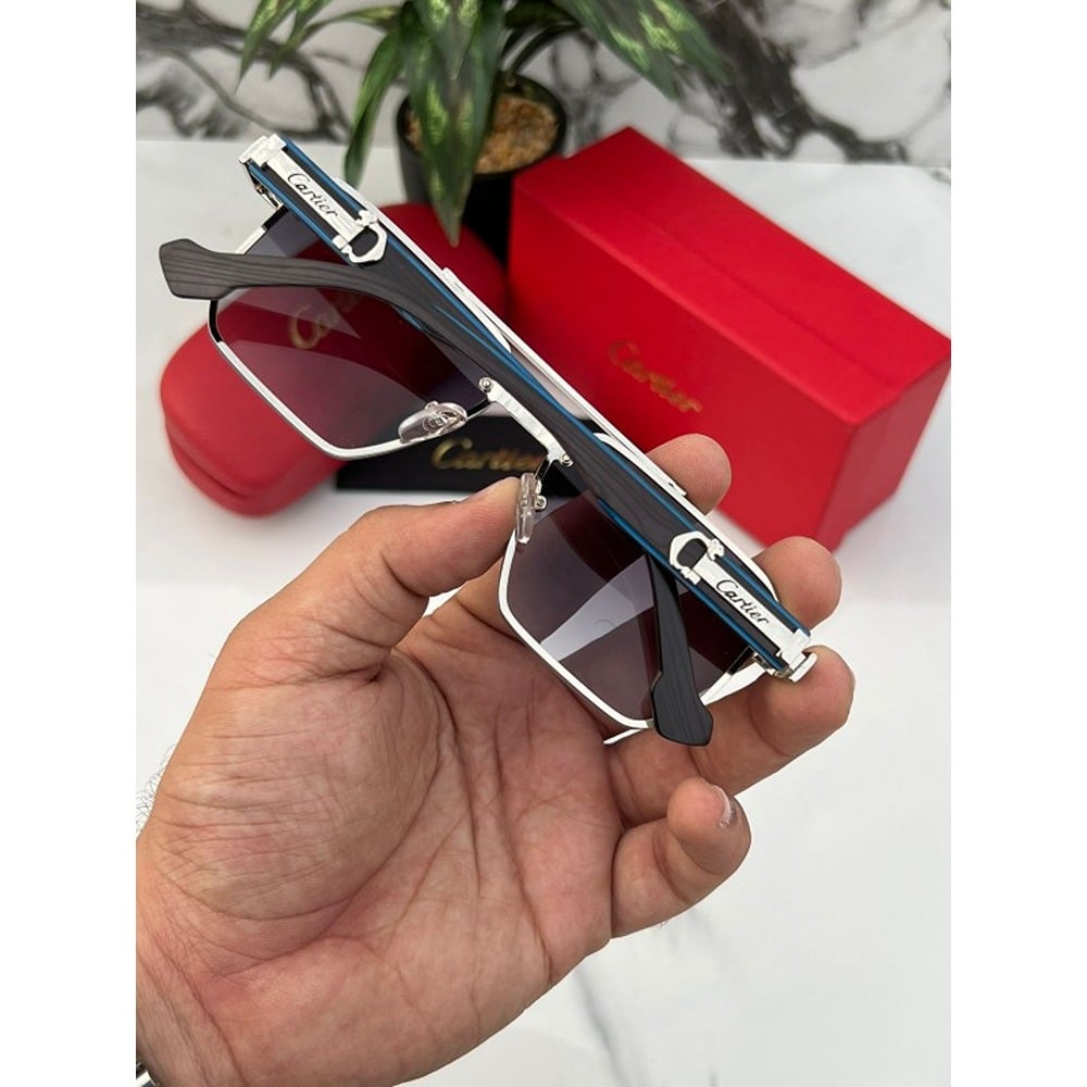 Cartier Sunglasses For Men Sliver Black