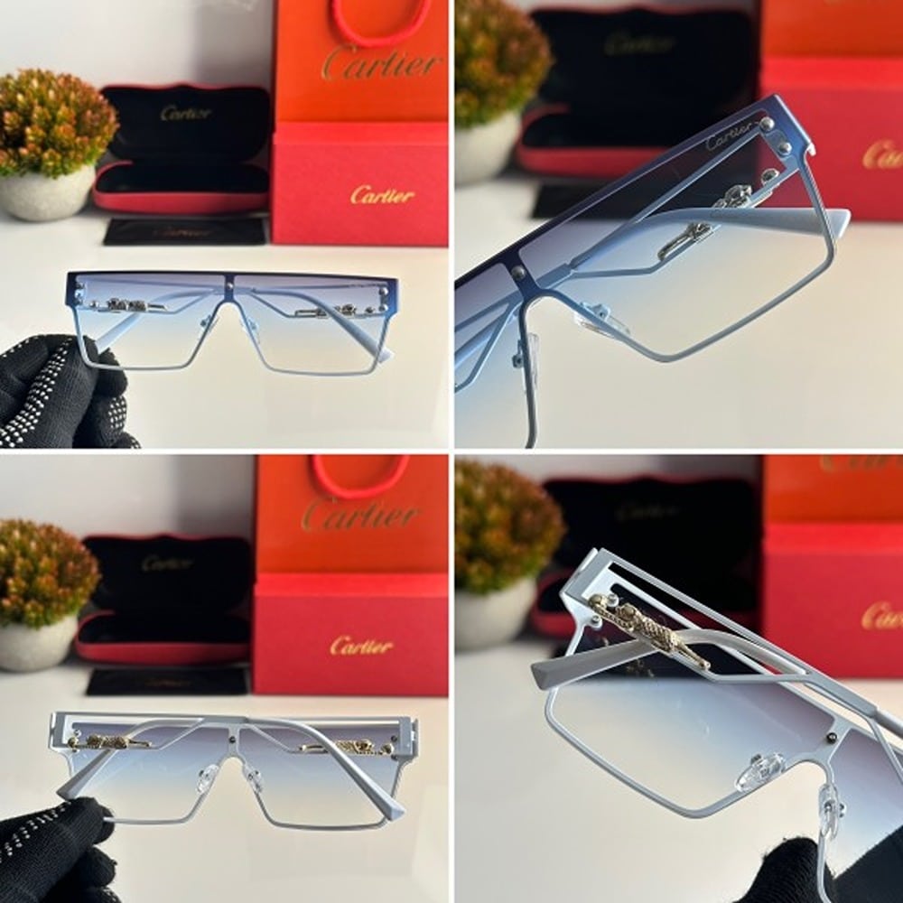Cartier Sunglasses White Blue For Men