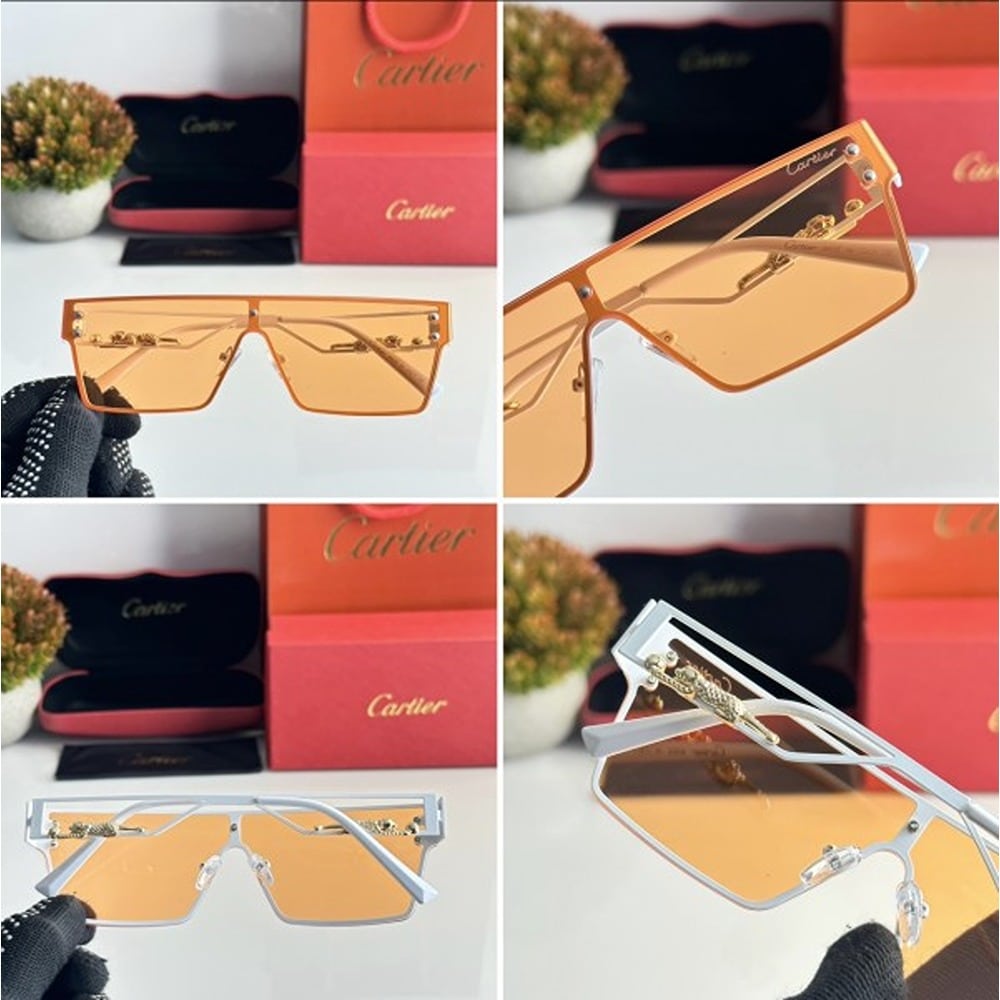 Cartier Sunglasses For Men White Orange
