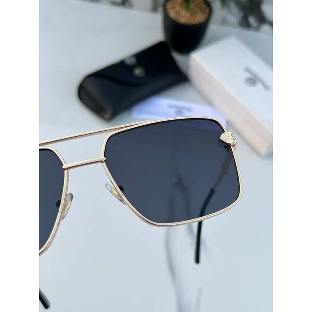 Gold Black  Chrome Heart Sunglasses For Men