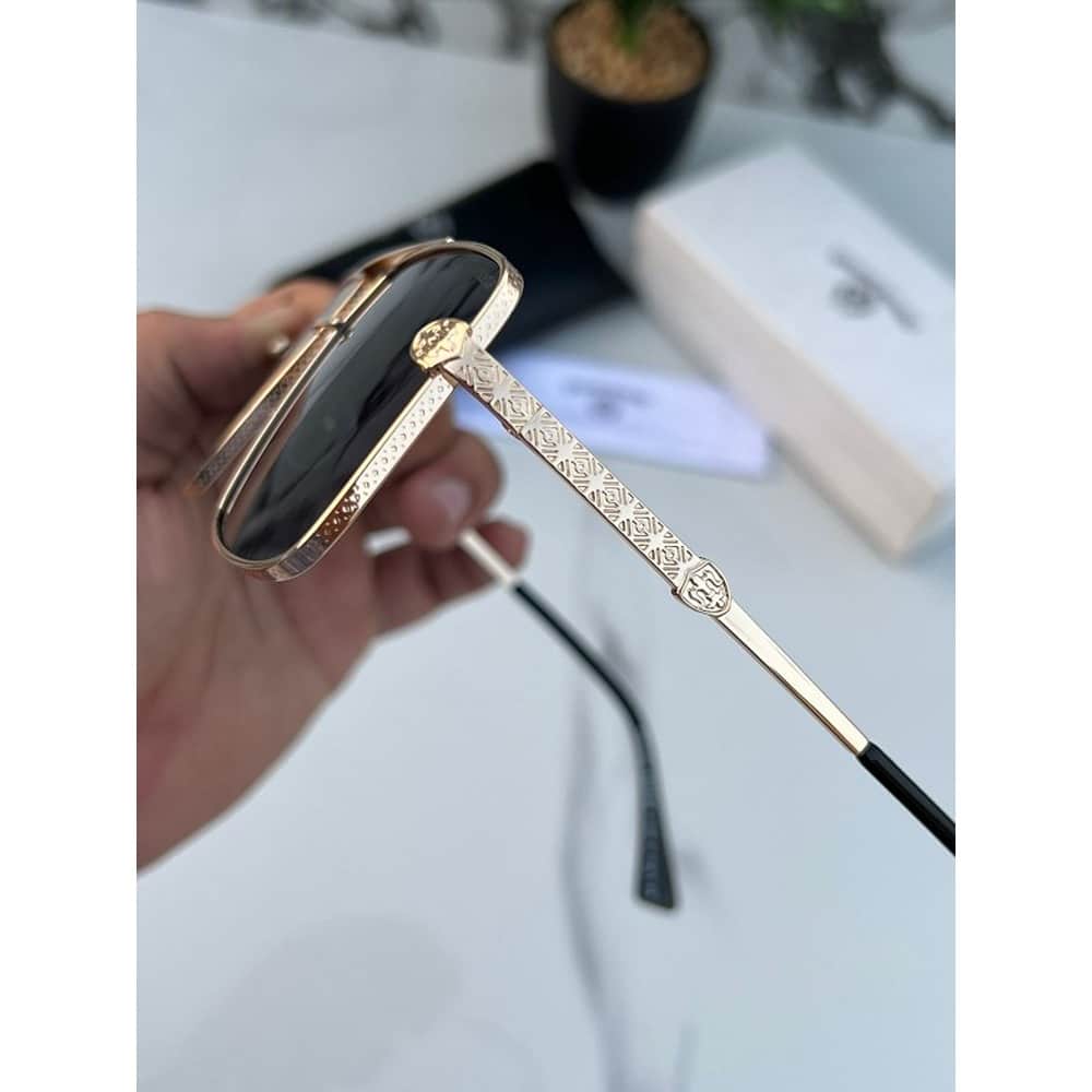Gold Black  Chrome Heart Sunglasses For Men