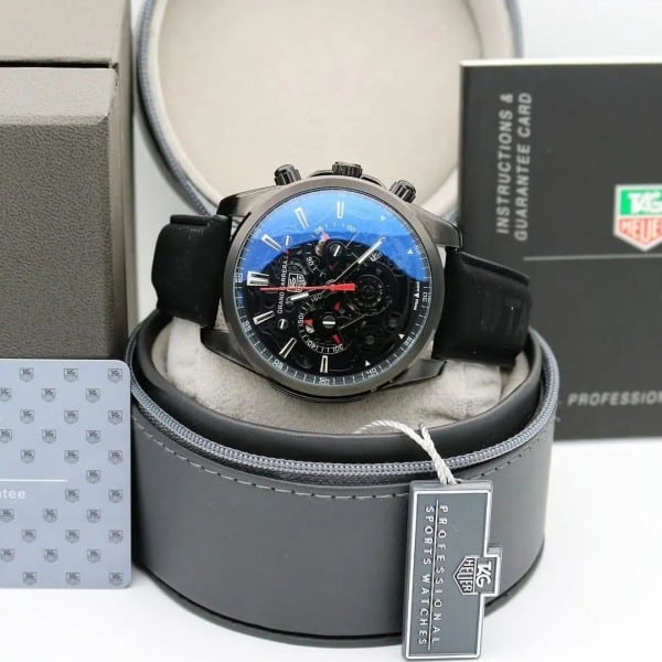 Men's Leather Tag Heuer Watch