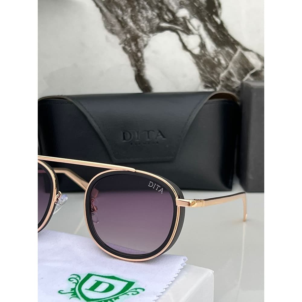 Gold Black Shaded Dita Sunglasses For Men