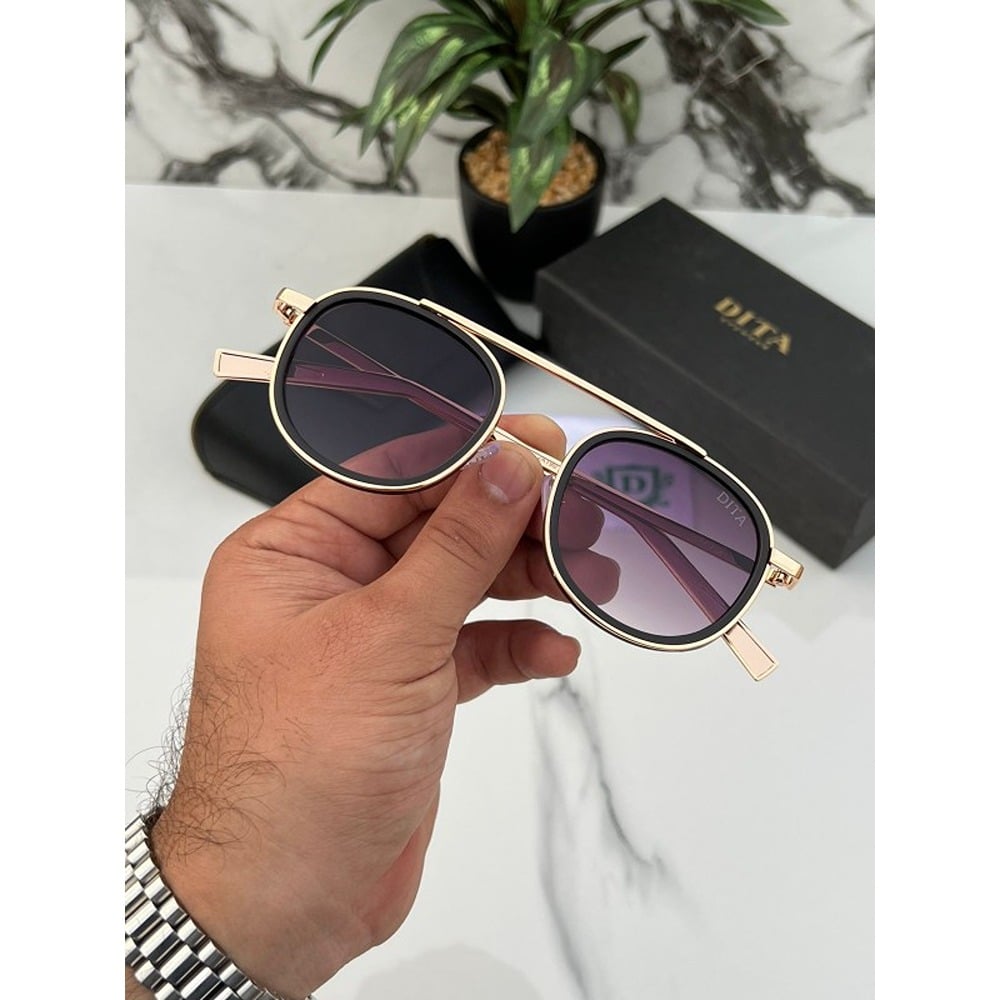 Gold Black Shaded Dita Sunglasses For Men
