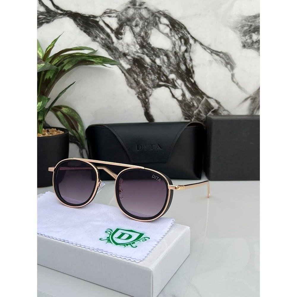 Gold Black Shaded Dita Sunglasses For Men