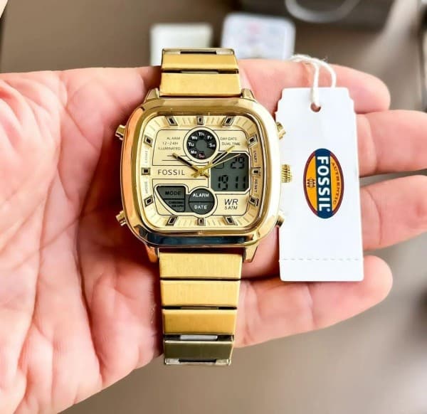 Dual Time Fossil Watch For Men