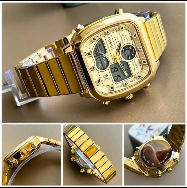 Dual Time Fossil Watch For Men