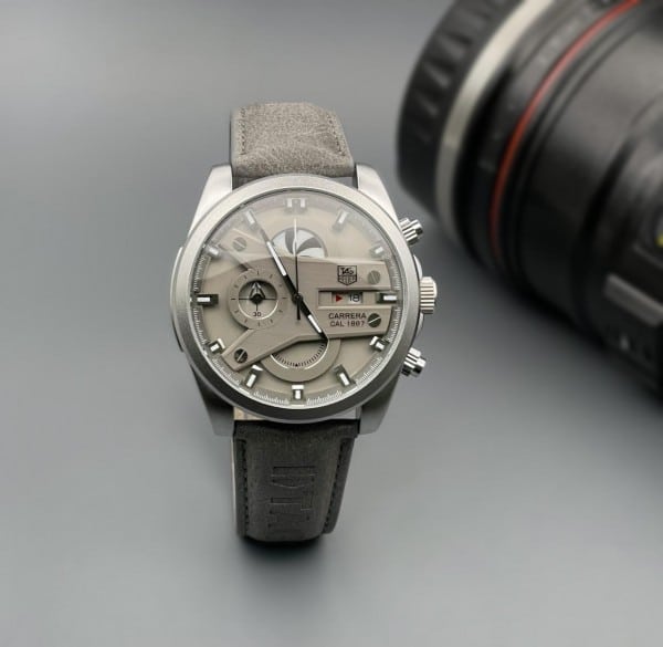 Men's Leather Tag Heuer Watch