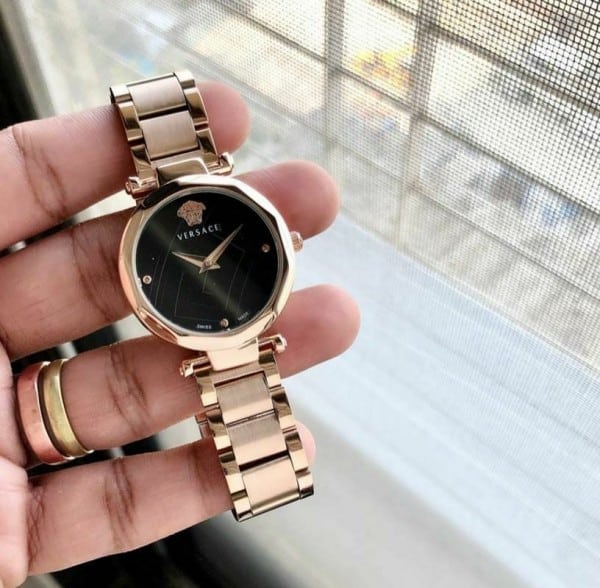 Versace Watch for Girls Black Dial