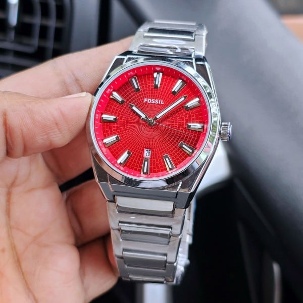 Fossil Watch For Men Red Dial