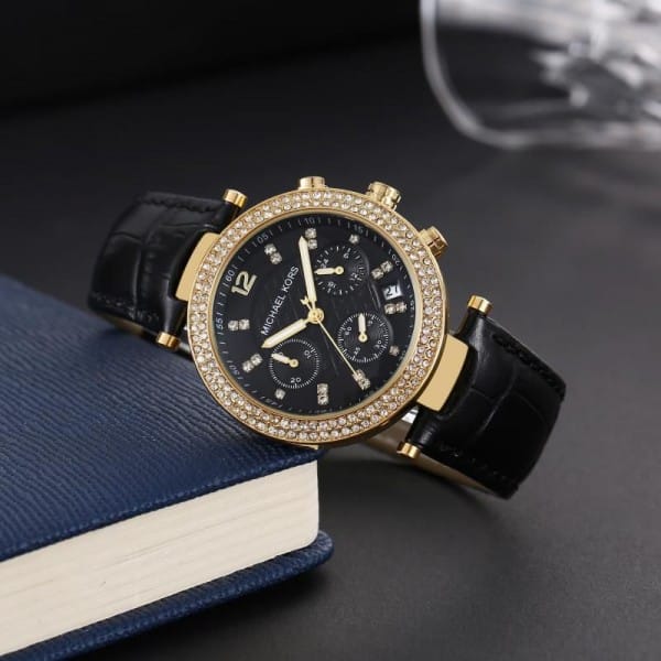 Michael Kors Watch Leather Belt