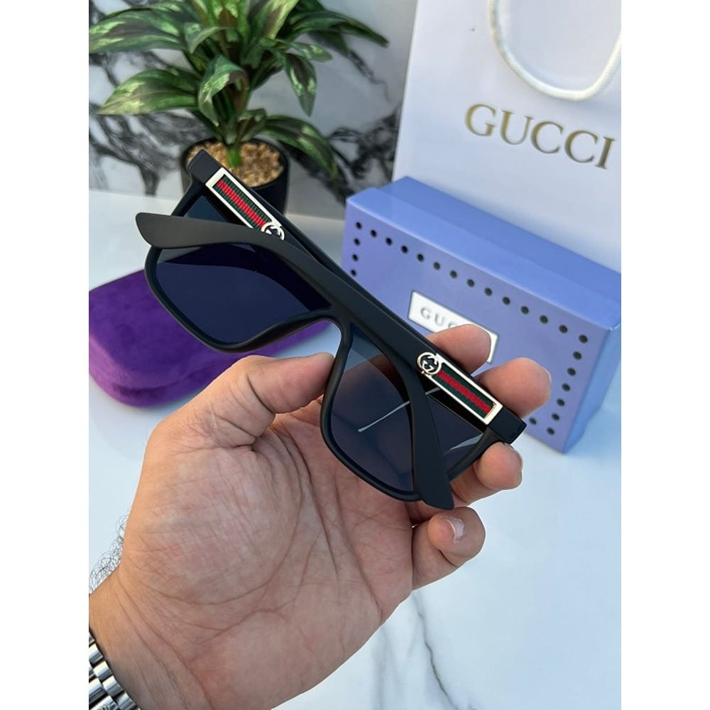 Gucci Flat Sunglasses For Men Black