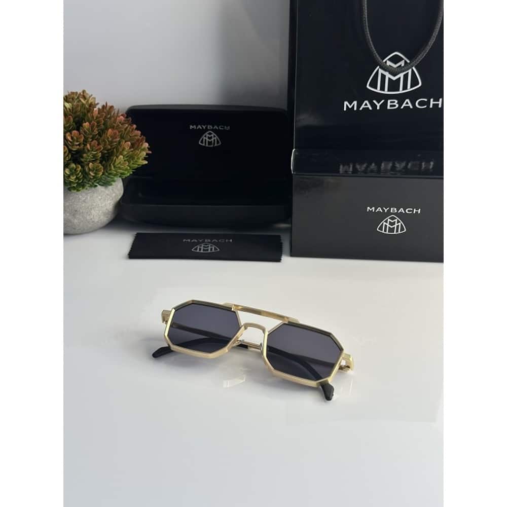 Hexagon Gold Black Maybach Sunglasses For Men