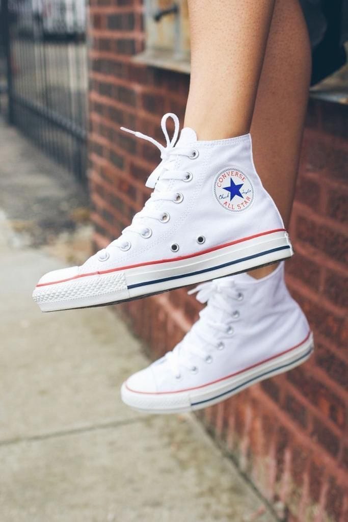Converse All Star White Long Sneakers