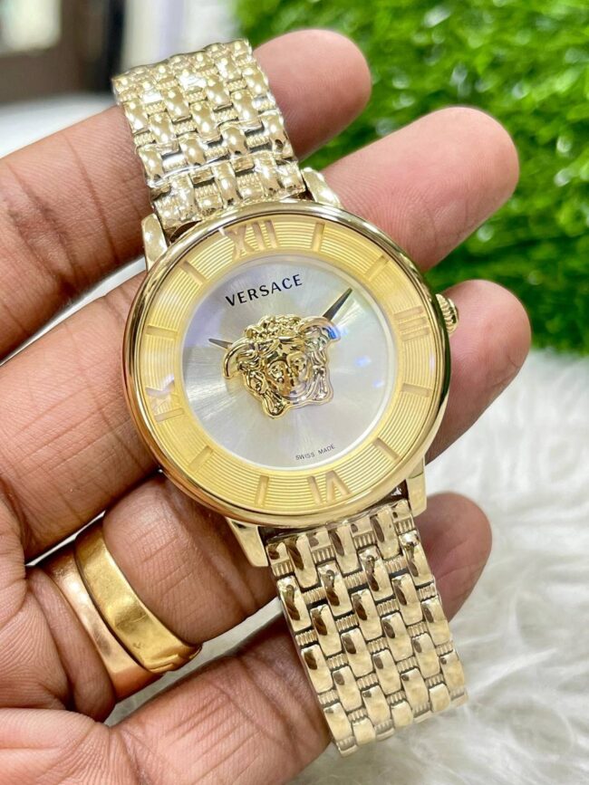 Versace Analogue Stainless Steel Round Dial Watch