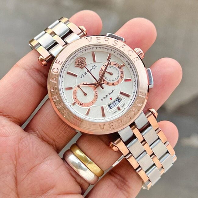 Versace Aion Chronograph Rose Gold Watch