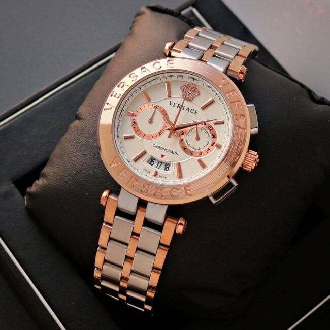 Versace Aion Chronograph Rose Gold Watch
