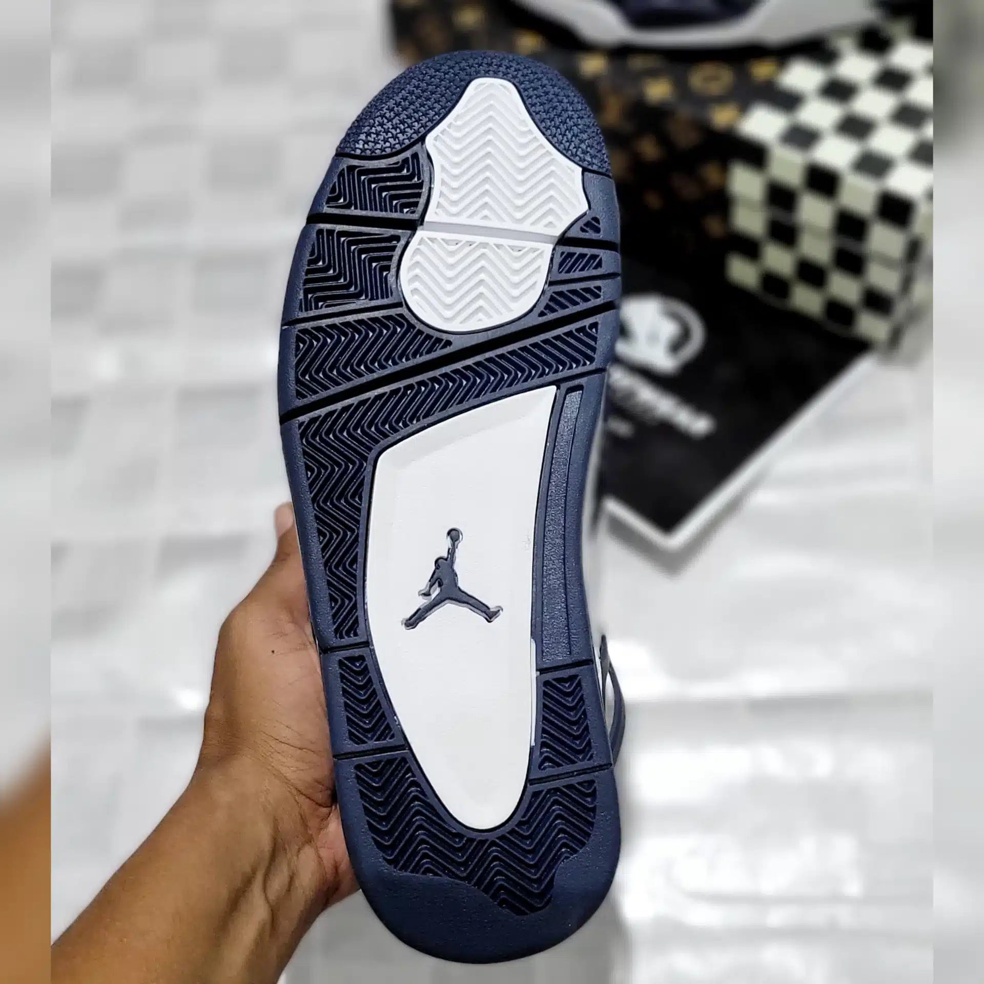 Nike Retro 4 Louis Vuitton Blue Sneakers