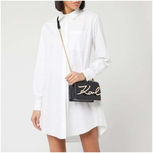 Trendy Signature Karl Lagerfeld Shoulder Handbag