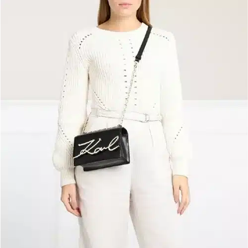 Trendy Signature Karl Lagerfeld Shoulder Handbag