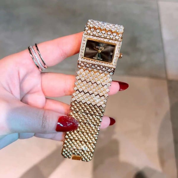 Diamond Guess Watch Brown Dial