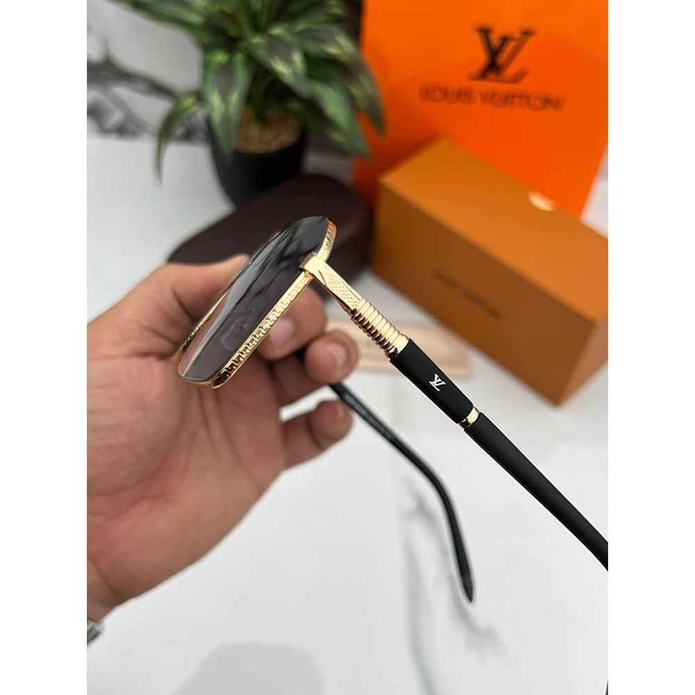 Men Louis Vuitton Sunglasses, Gold Black